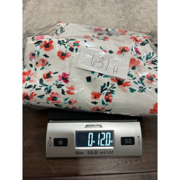 Calvin Klein Floral Pants White Multi Sz 10 Flat Front Mid Rise Bohemian NWT - Picture 7 of 13